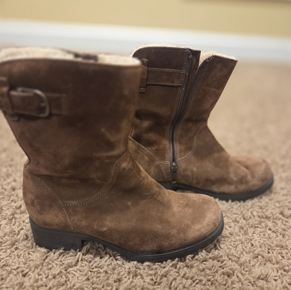 UGG Chestnut Suede Winter Boots